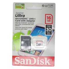 SanDisk MicroSDHC 16 Gb 10 Class Ultra
