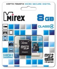 Mirex MicroSDHC 8 Gb 4 Class